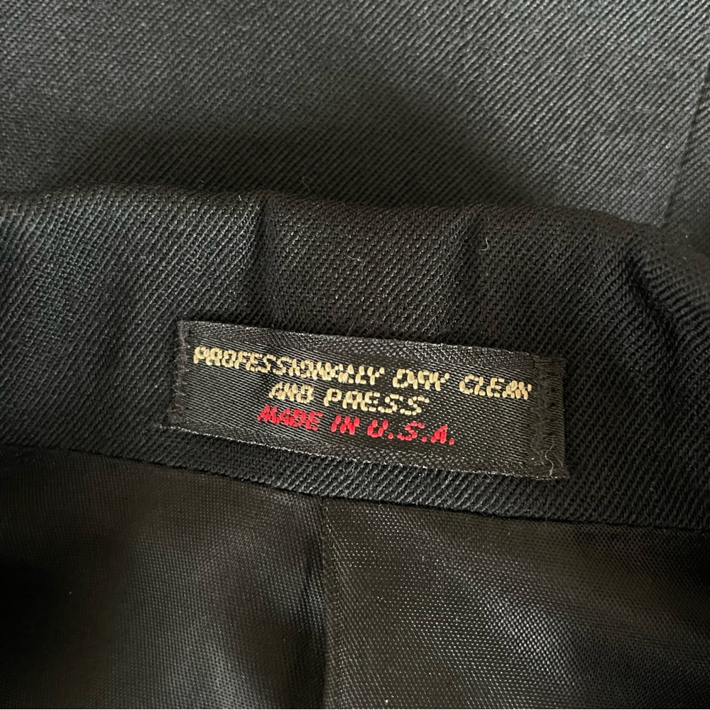 Vintage Hunter’s Glen Black Classic Single Button Blazer Suit Jacket Size 10 - Picture 12 of 16